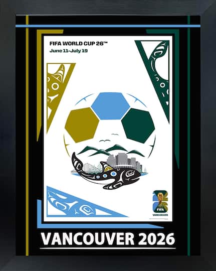Vancouver 2026 FIFA World Cup Poster PhotoGlass Framed 20" x 26"